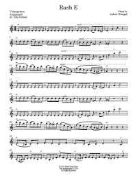 Rush E Violin Sheet Music Tutorial backing track intermediatejpg