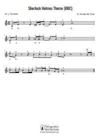 Sherlock Holmes - Violin Sheet Music Tutorial