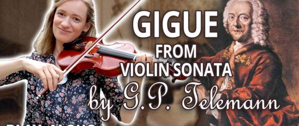 Telemann - Gigue from Violin Sonata in D Major - Violin Play-Along Tutorial
