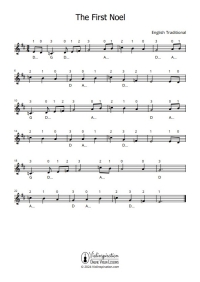 The First Noel violin sheet music tutorial