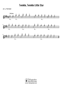 violin sheet music for beginners twinkle twinkle little star