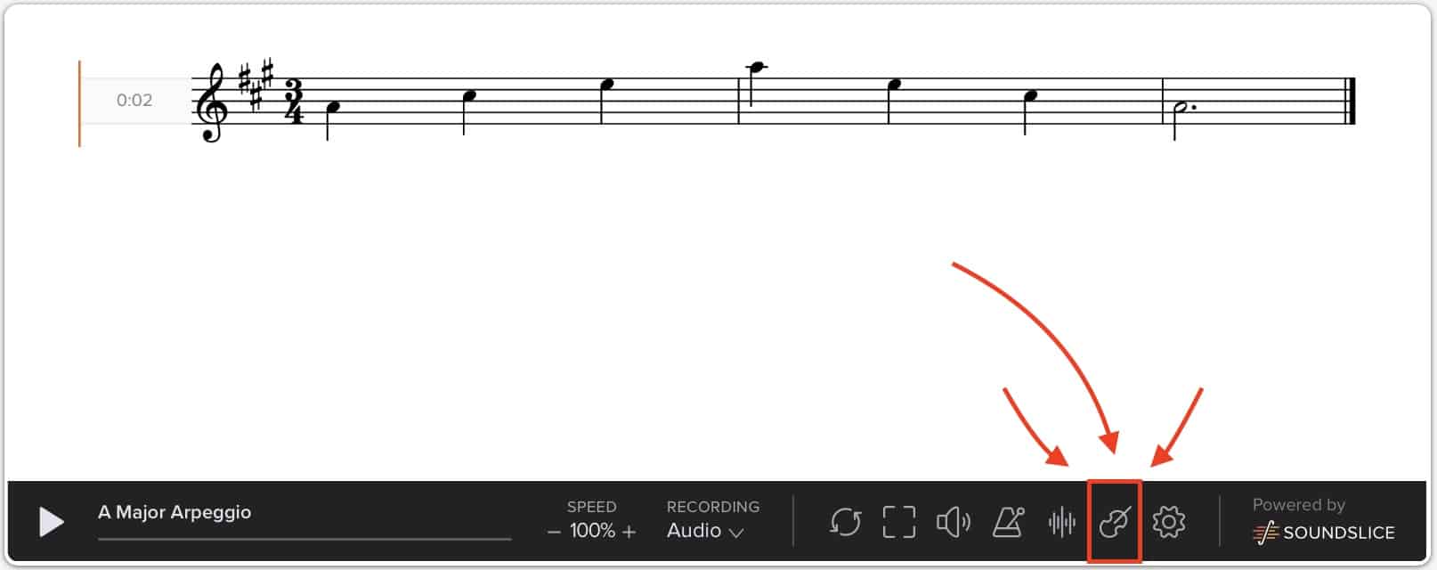 Violin Accompaniment App - Fingerboard