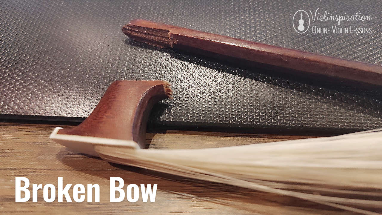 Violin Bow Hair - Broken bow