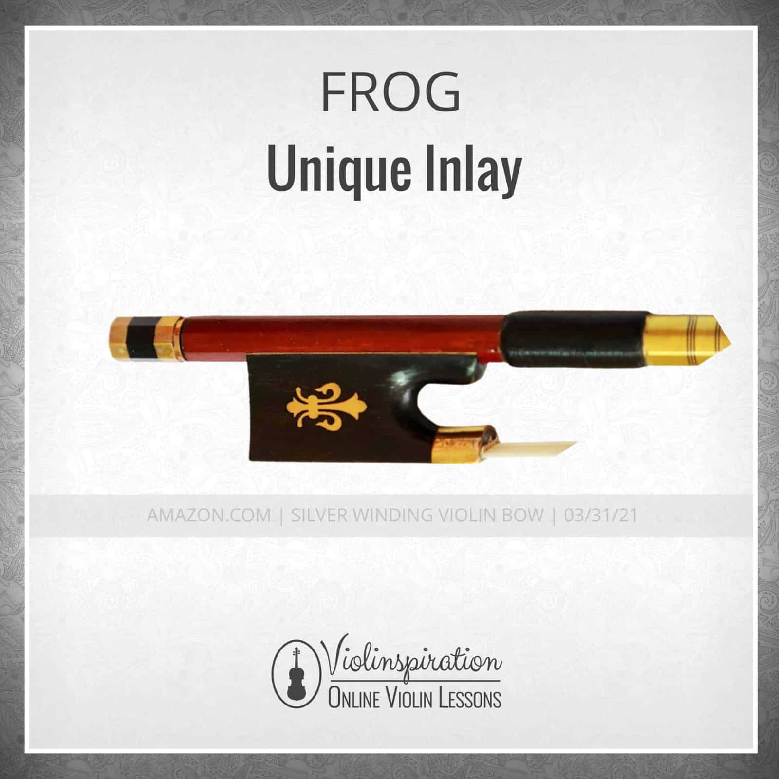 Violin Bow Materials - Unique Frog Inlay