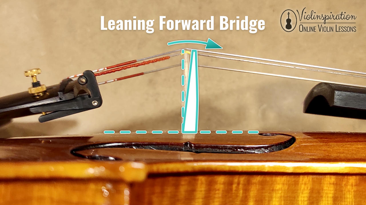Violin Bridge Position - Leaning Forward