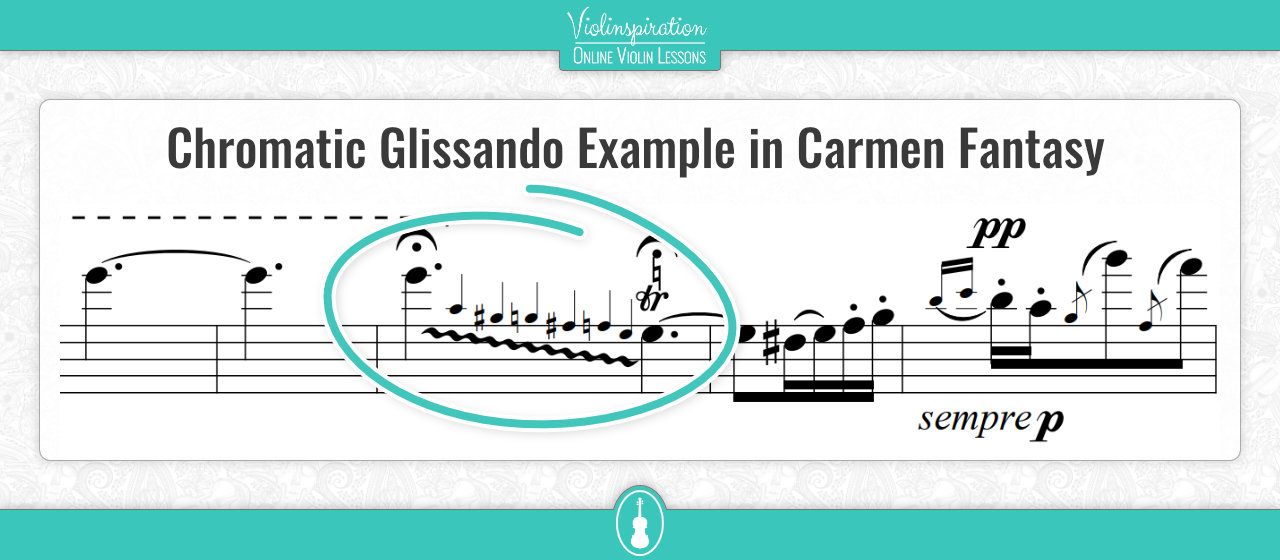 Violin Glissando - Chromatic Glissando Example in Carmen Fantasy