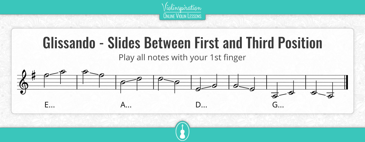 Violin Glissando - Exercise - Slides Between First and Third Position