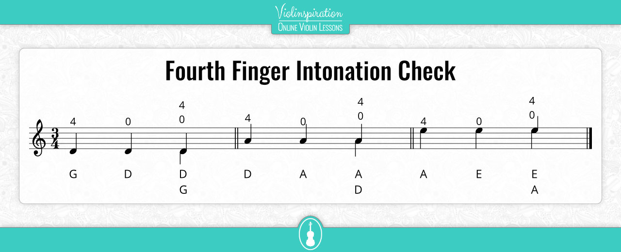 Violin Intonation - Checking Fourth Finger Intonation
