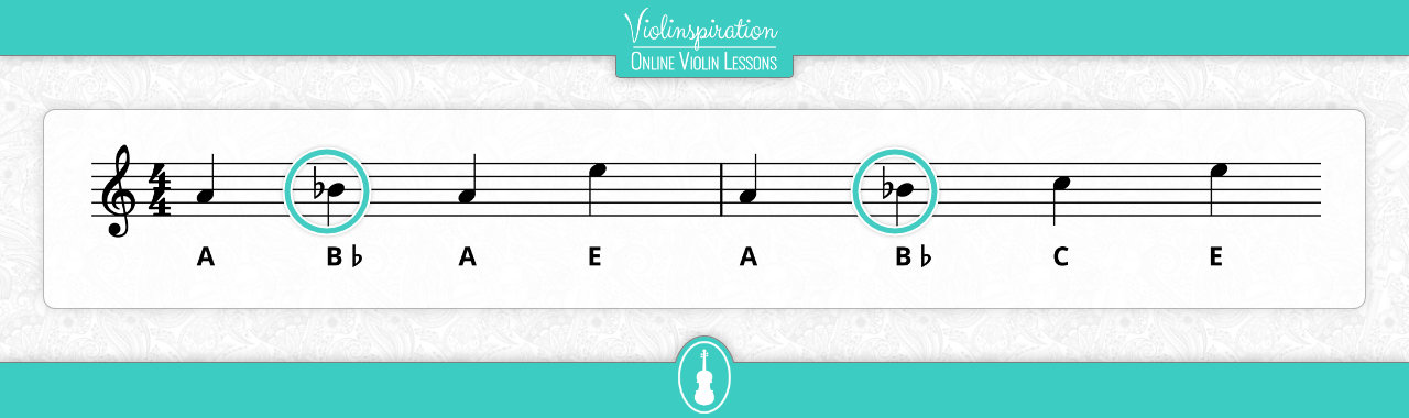 Violin Key Signatures - B Flats