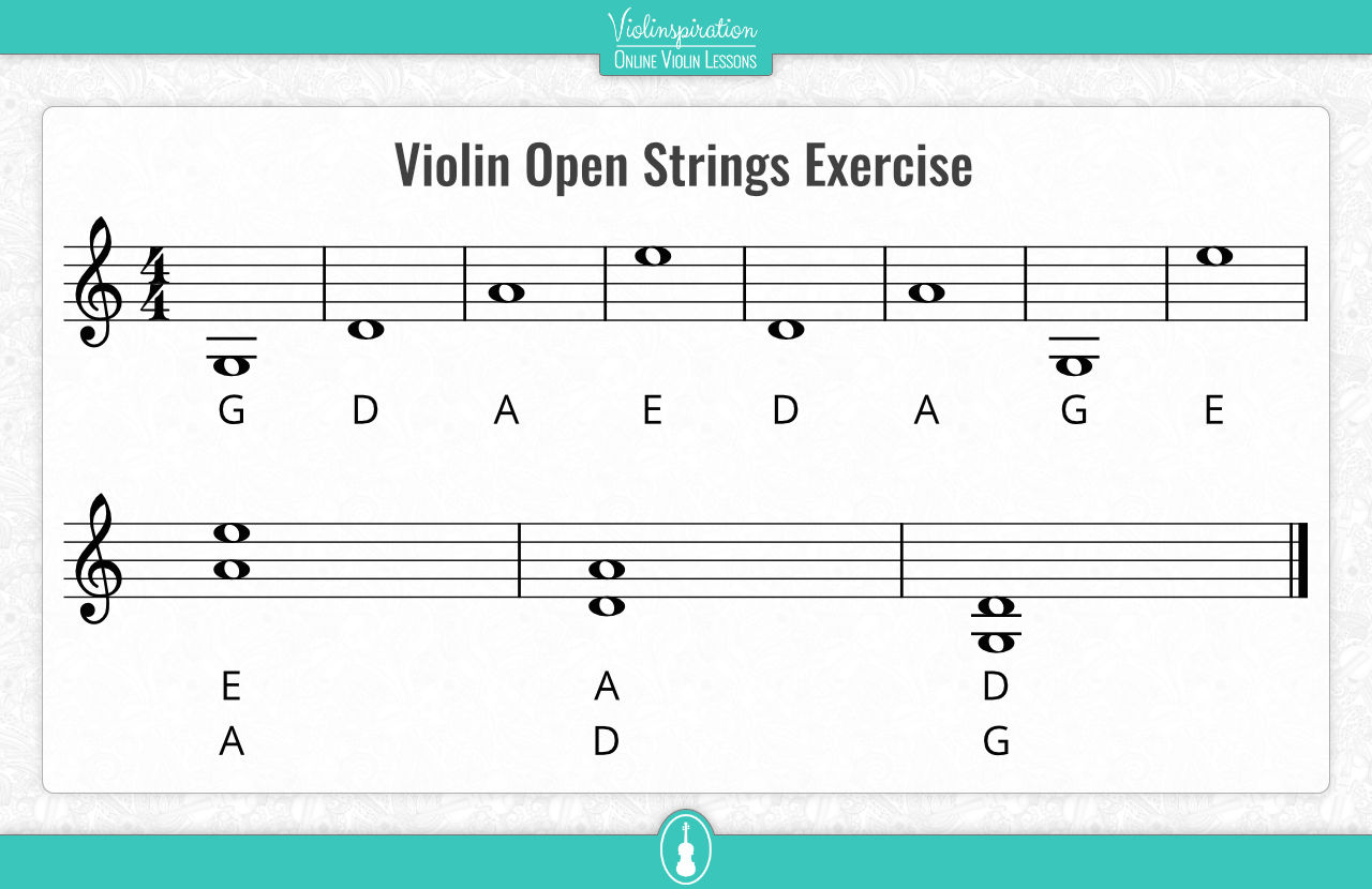 Violin Open Strings Exercise
