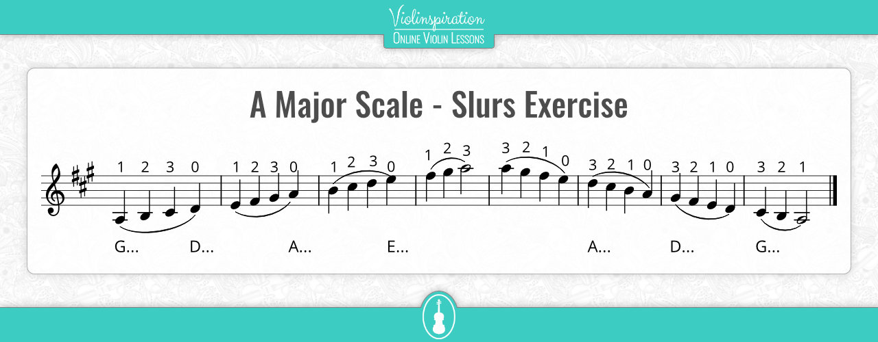 Violin Scales - A Major Scale - Slurs Exercise