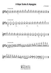 Violin Scales - A Major Scales & Arpeggios