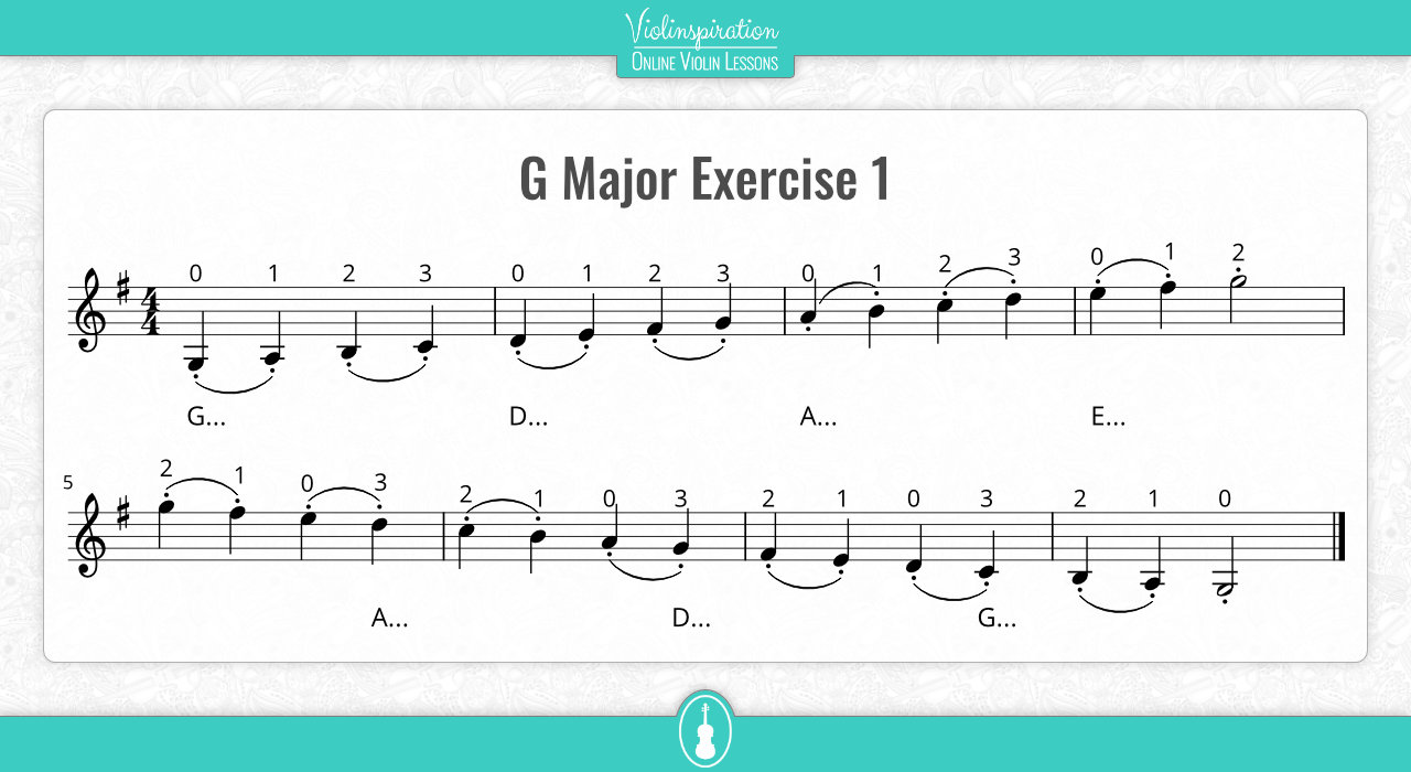 Violin Scales - G Major Scale - Exercise 1
