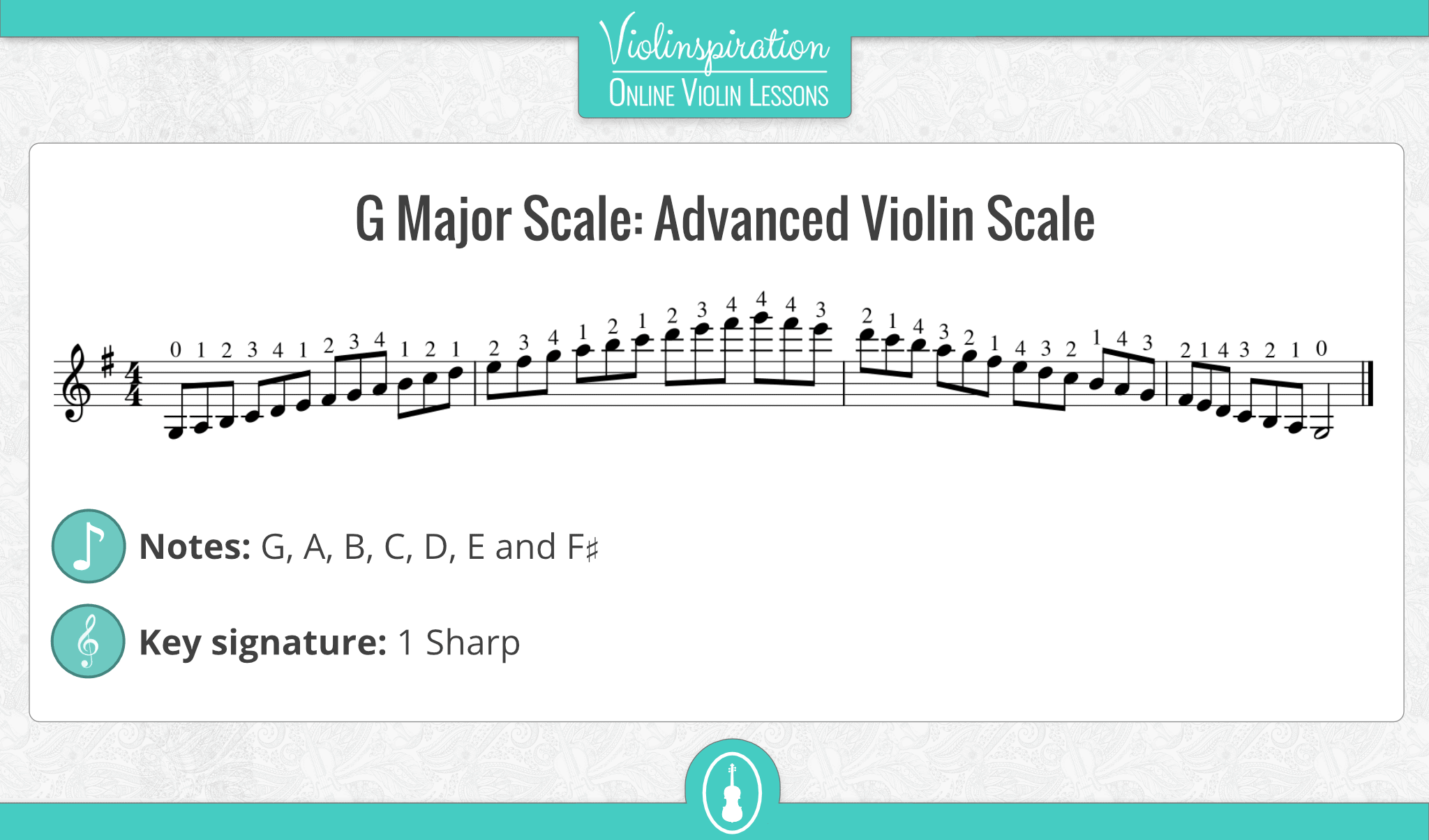 G Major Scale (Violin, Advanced)