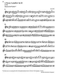 Violin Solos - Schubert - 9 Ländler in D major - sheet music