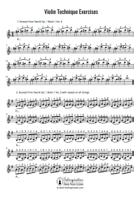 Violin Technique Exercises - download free exercises