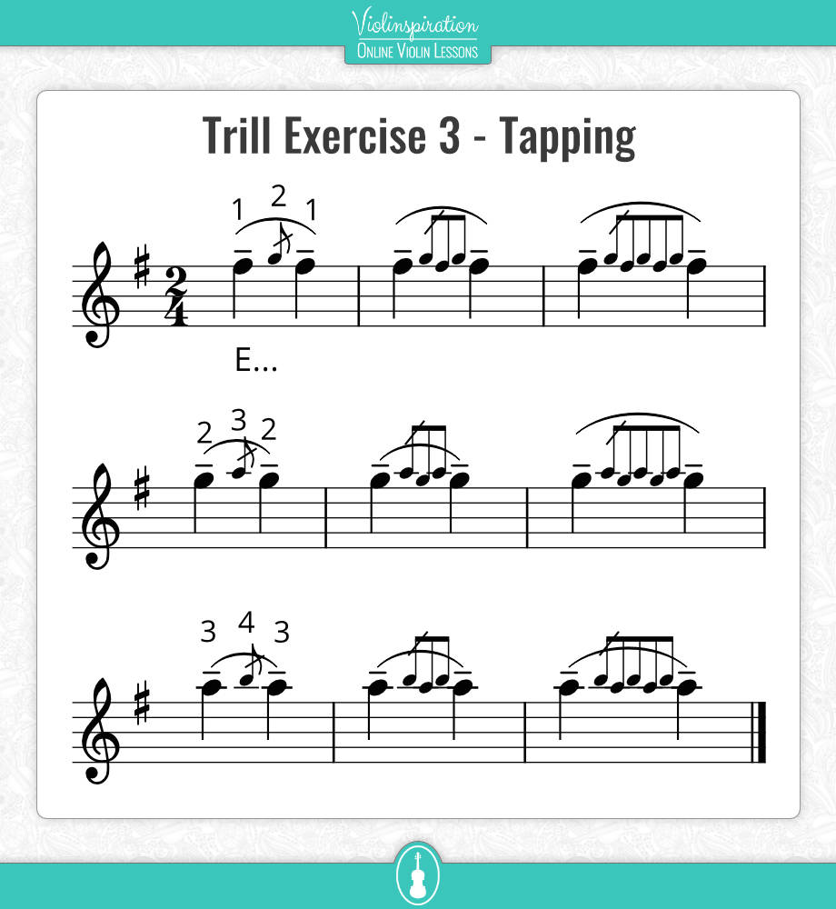 Violin Trill - Exercise 3 - Tapping