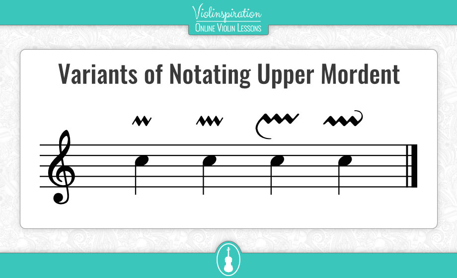Violin Trill - Variants of Notating Upper Mordent