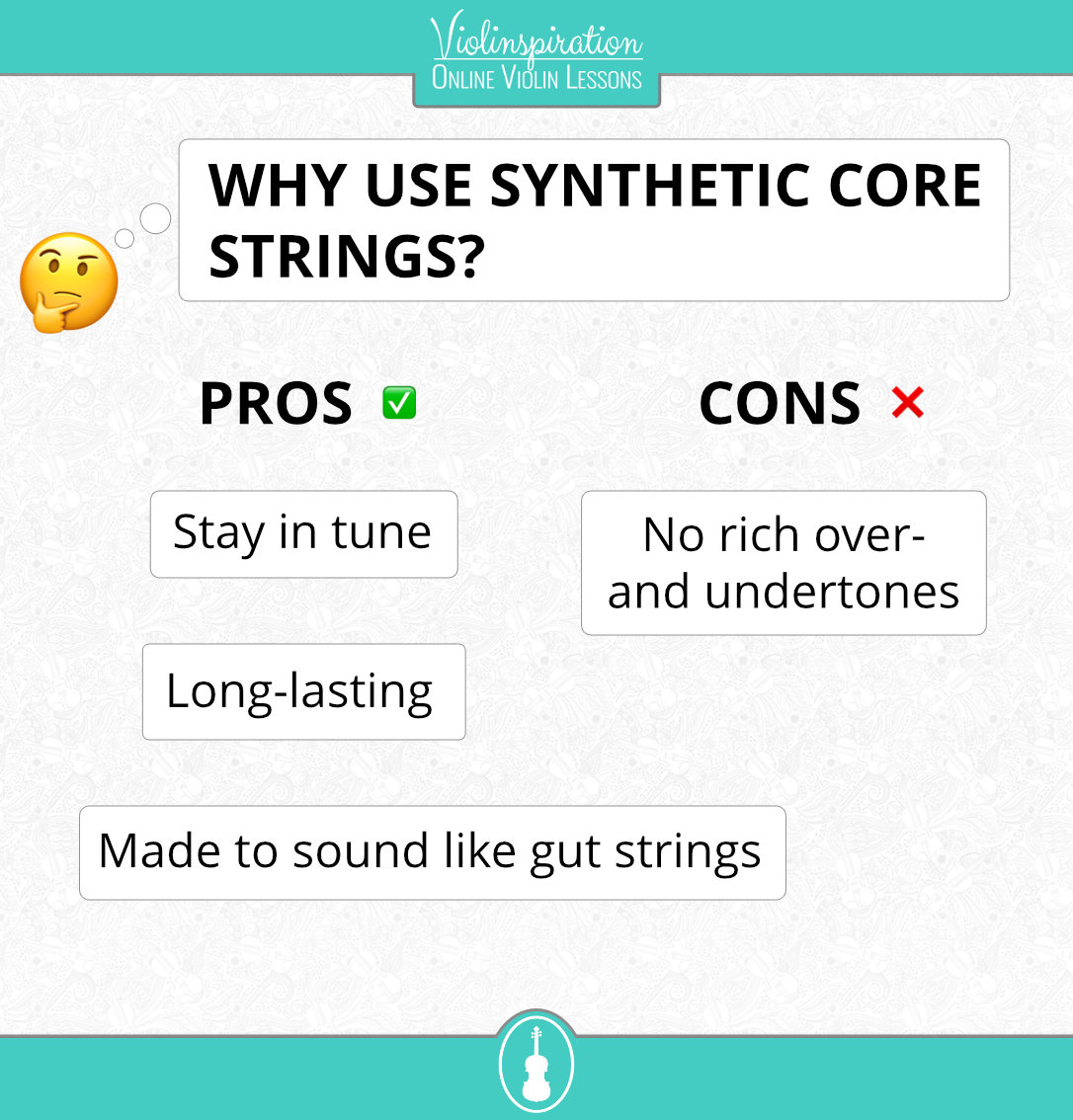 Violin strings - pros and cons
