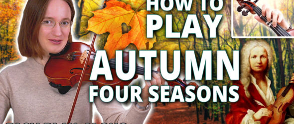 Vivaldi Autumn - Violin Tutorial - Easy Play Along