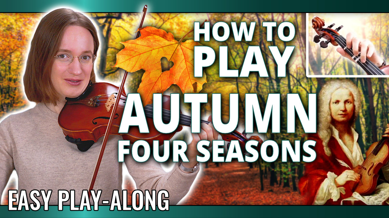 Vivaldi Autumn – Violin Tutorial – Easy Play Along