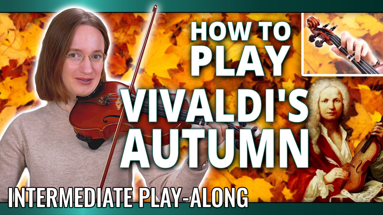 Vivaldi Autumn – Violin Tutorial – Intermediate Play Along