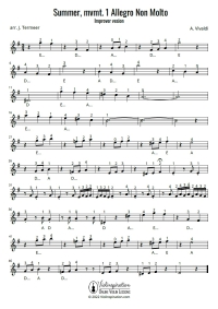 Vivaldi Summer Allegro Non Molto - Violin Sheet Music Tutorial