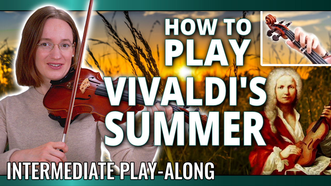 Vivaldi Summer – Violin Tutorial – Intermediate Play Along – Violin Lesson