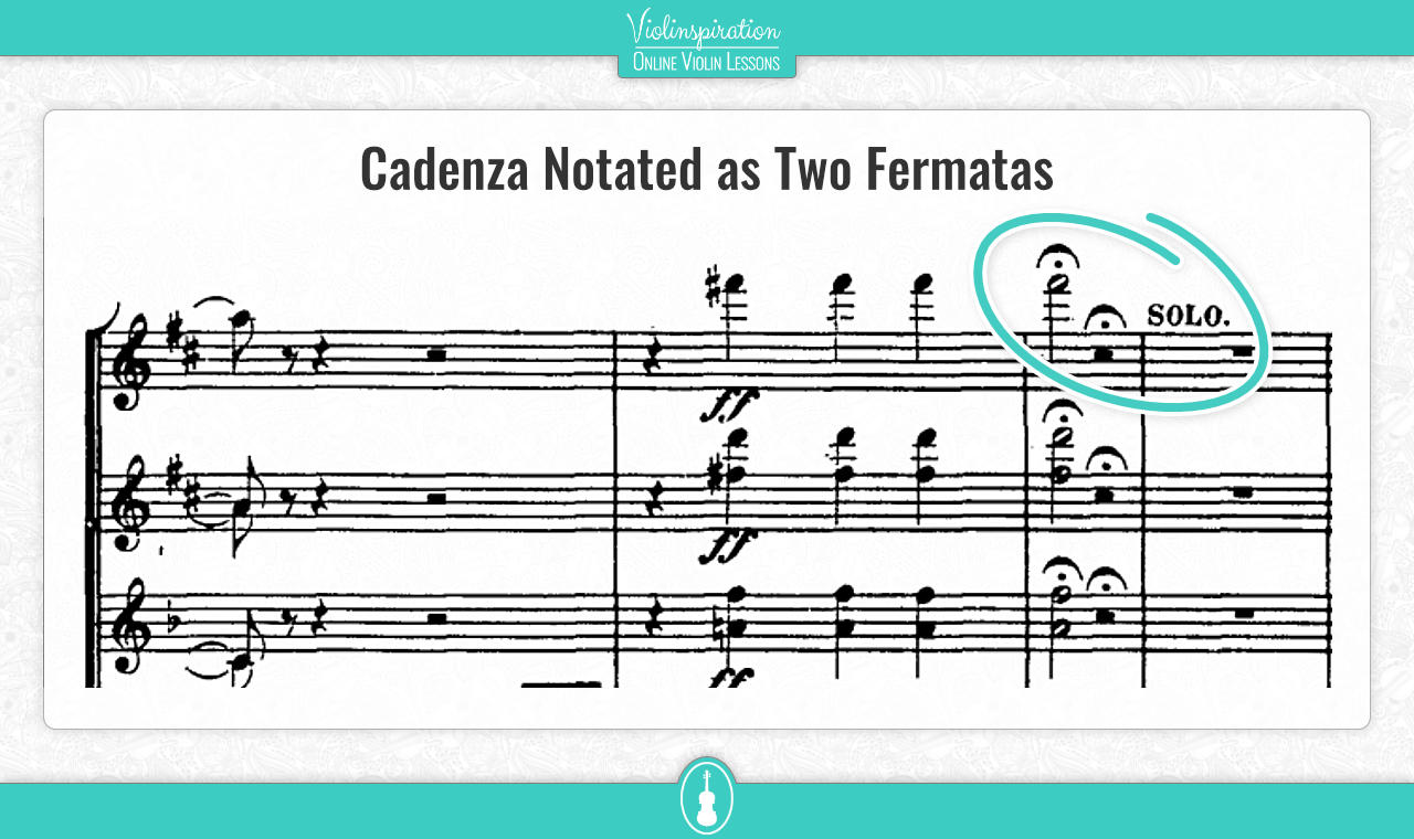 What is Cadenza - Cadenza Notated as Two Fermatas