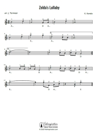Zelda's Lullaby - K. Kondo - Violin Sheet Music Tutorial