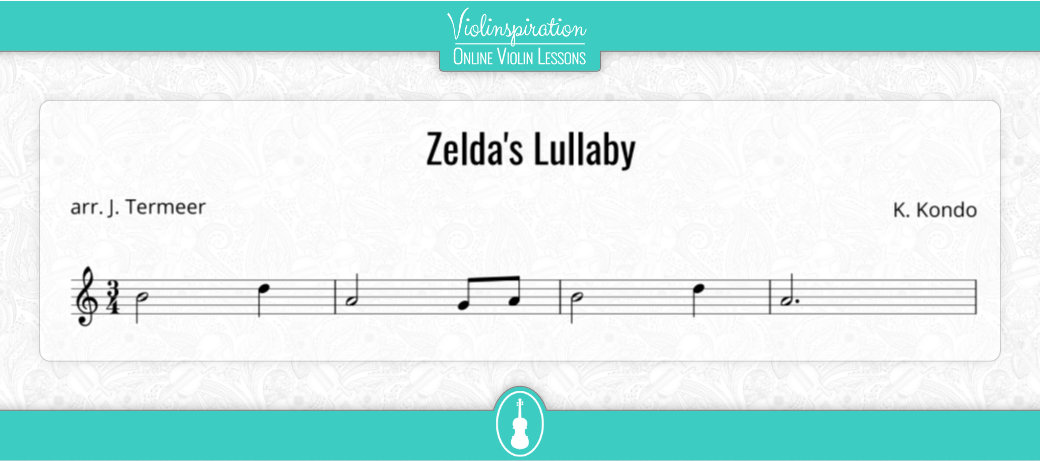 Zelda's Lullaby notes in first position