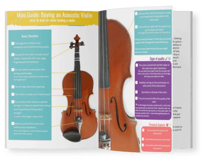 adult violin lessons - violin buying checklist