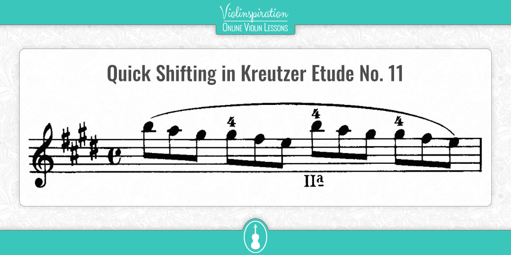 advanced violin exercises - Kreutzer - excerpt from Etude number 11