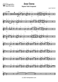amor eterno + beginner + violin solo + thumbnail
