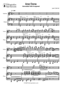 amor eterno + intermediate + violin and piano + thumbnail