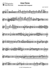 amor eterno + intermediate + violin solo + thumbnail