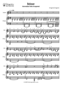 believer + intermediate + violin and piano + thumbnail