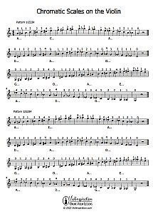 chromatic scale violin - free exercises