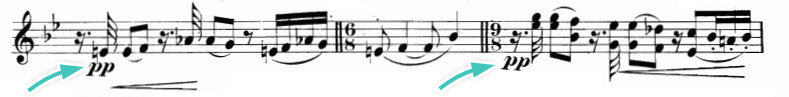 dynamics in music - Pianissimo - Dvorzak Violin Romantic Pieces