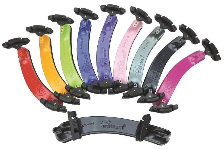 Colorful Everest Spring Collection violin shoulder rests