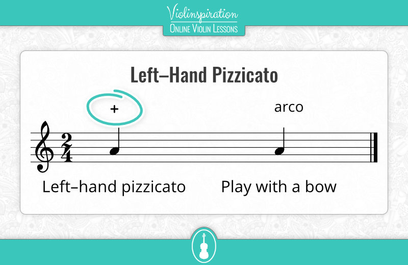 finger dexterity exercises - Left hand pizzicato sign