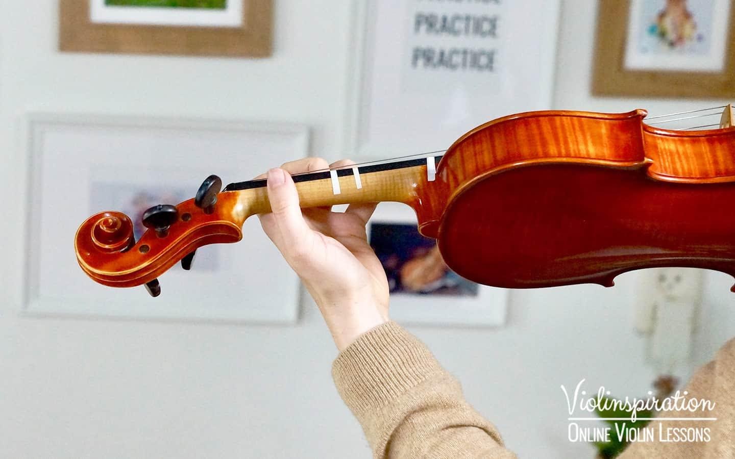 finger placement on violin - wrist position back