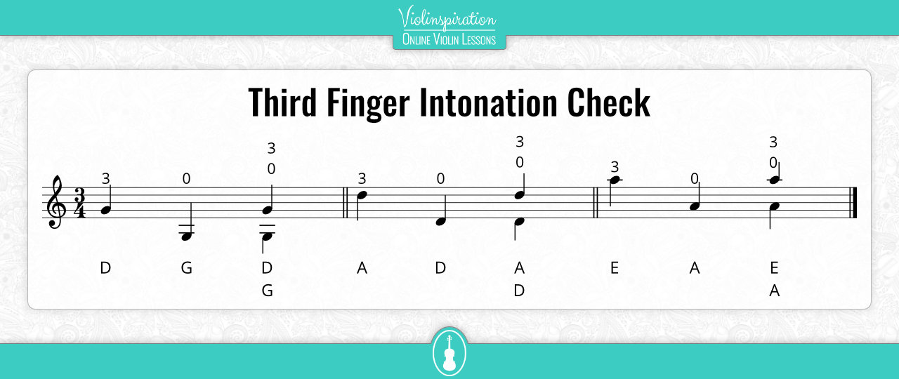 hallelujah violin sheet music - Checking Third Finger Intonation