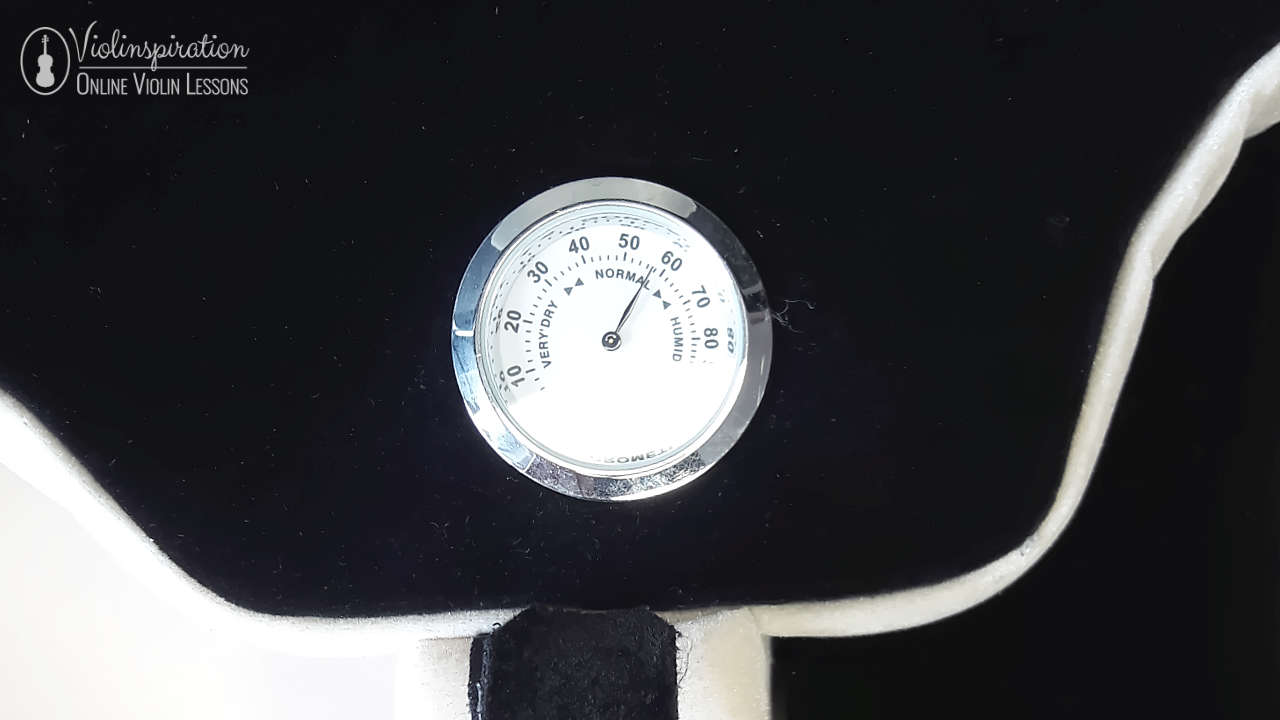 how to clean a violin - humidity check - higrometer