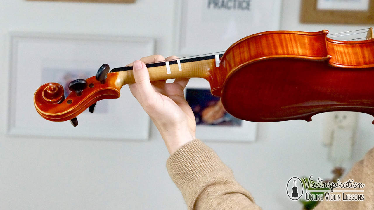 how to relax left hand violin - thumb position