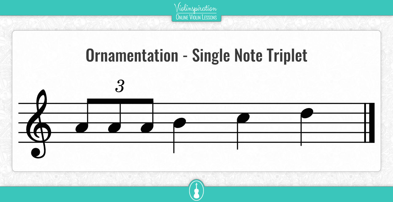ornamentation in irish music - Single Note Triplet