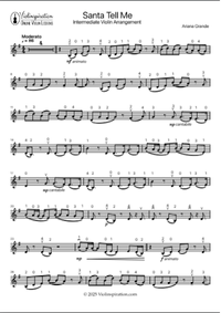 santa tell me + intermediate + violin solo + thumbnail