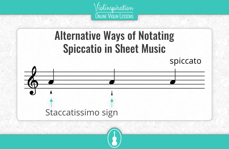 spiccato - alternative sheet music notation