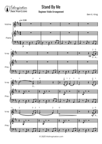 stand by me - beginner - violin + piano - thumbnail