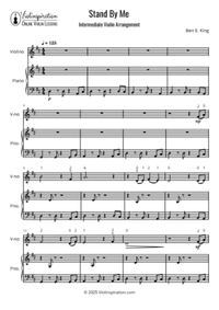 stand by me - intermediate - violin + piano - thumbnail